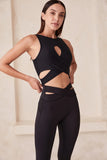 NAYA HIGH RISE CUTOUT LEGGINGS - BLACK