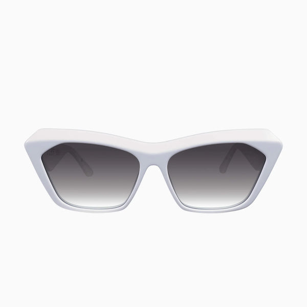 Piaf- Arctic White w. Black Metal / Black Gradient Lens