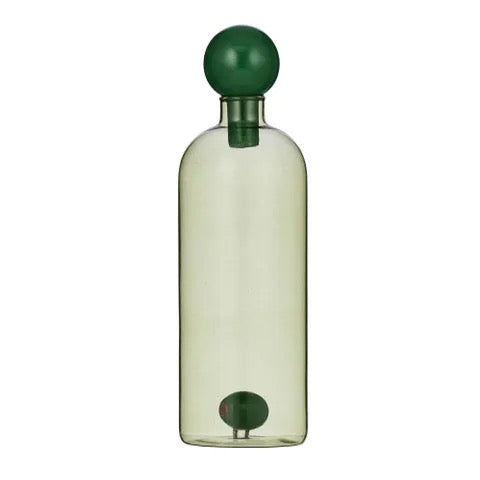 OLIVE GLASS OIL BOTTLE 6.5X21.5CM GREEN
