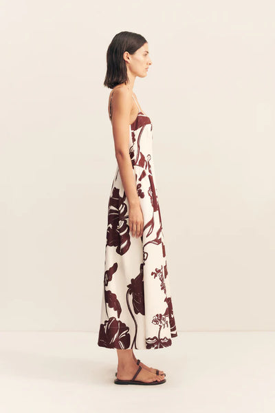 Emmett Square Neck Panelled Midi Dress