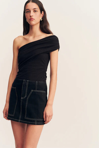 Mercer Patch Pocket Mini Skirt - Black