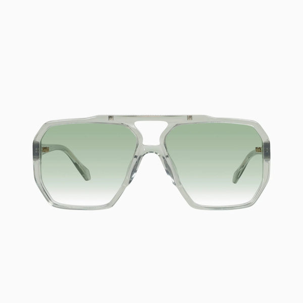Rodeo- Transparent Sage w. Gold Metal / Light Green Gradient Lens