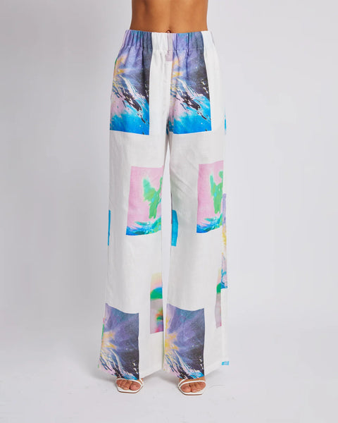 LINEN PANTS - SEA SPACE