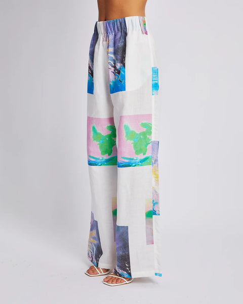 LINEN PANTS - SEA SPACE