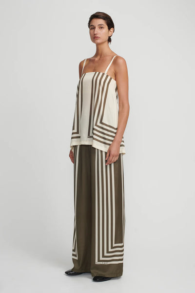 AALIYAH TOP MOSS STRIPE