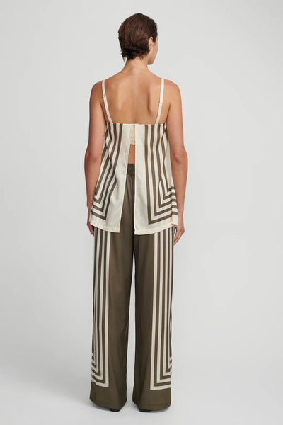 AALIYAH TOP MOSS STRIPE