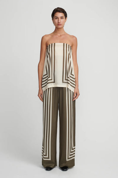 AALIYAH TOP MOSS STRIPE