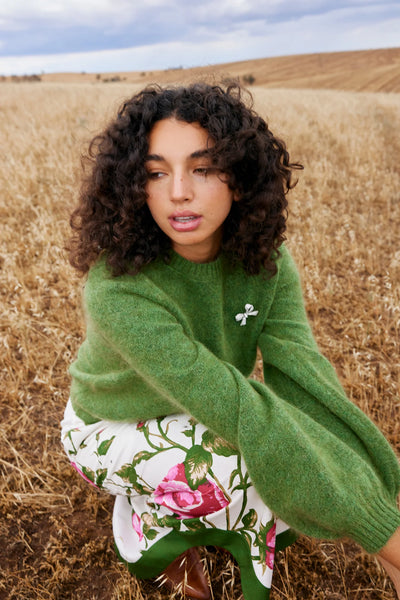 MAUDE KNIT JUMPER IN FOREST