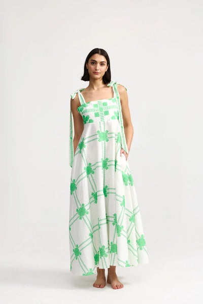 PIPPA DRESS MEDITERRANEAN FERN