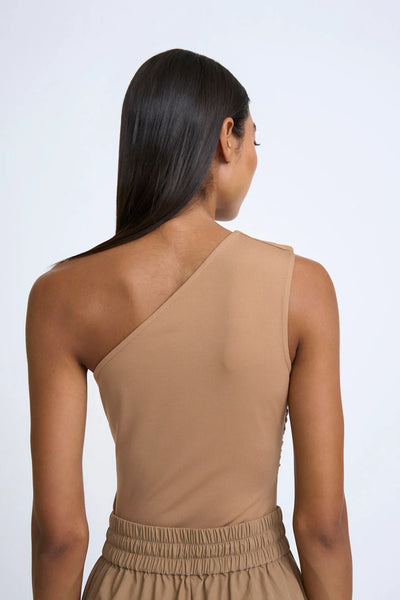 ASTER ASYMMETRIC TOP - CHOCOLATE
