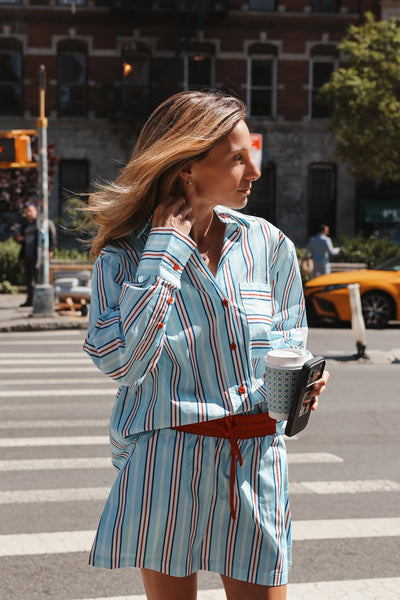 INDI SKIRT BLITHE CHERRY STRIPE