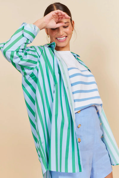 MIX-IT-UP POPLIN SHIRT IN BLUE PARASOL STRIPE