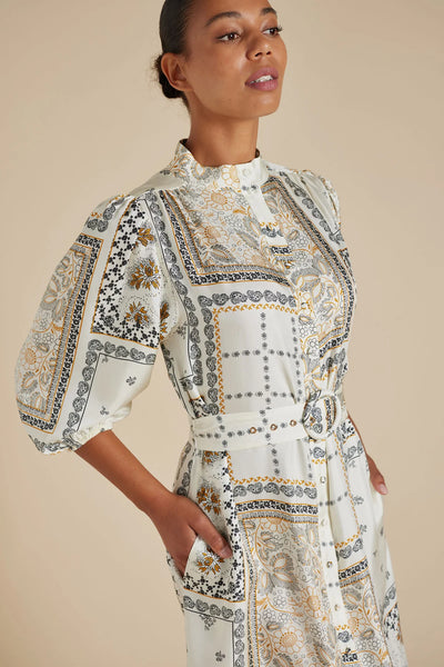 LYON SILK TWILL DRESS IN CLASSIC