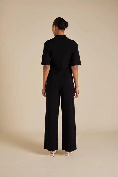 CHELSEA CREPE KNIT JACKET IN BLACK