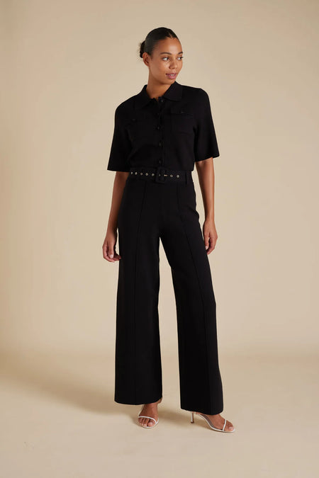 CERES LINEN VISCOSE PANT IN INK