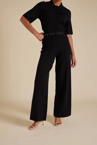 HAMILTON CREPE KNIT PANT IN BLACK