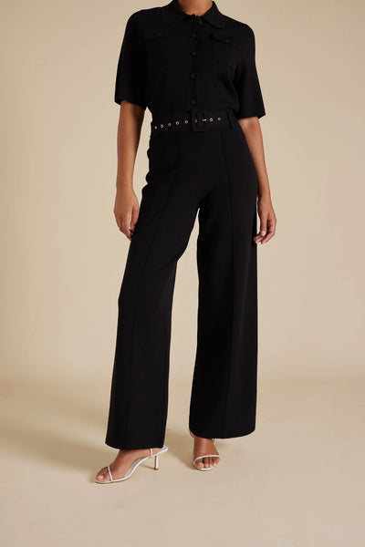 HAMILTON CREPE KNIT PANT IN BLACK