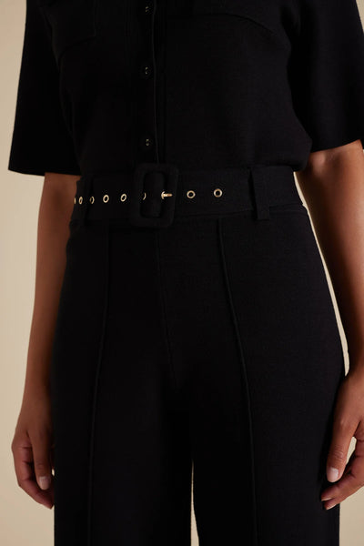 HAMILTON CREPE KNIT PANT IN BLACK