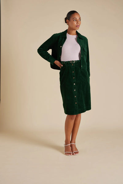 CHARLIE CORDUROY JACKET IN FOREST