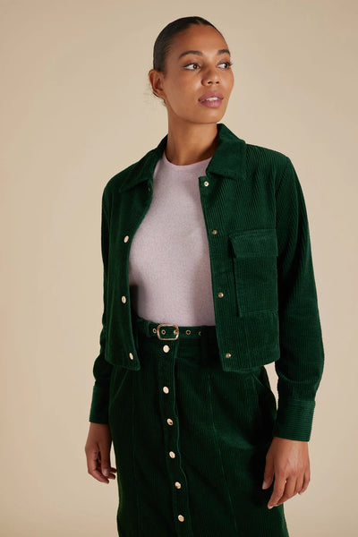 CHARLIE CORDUROY JACKET IN FOREST