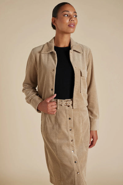 CHARLIE CORDUROY JACKET IN CAMEL