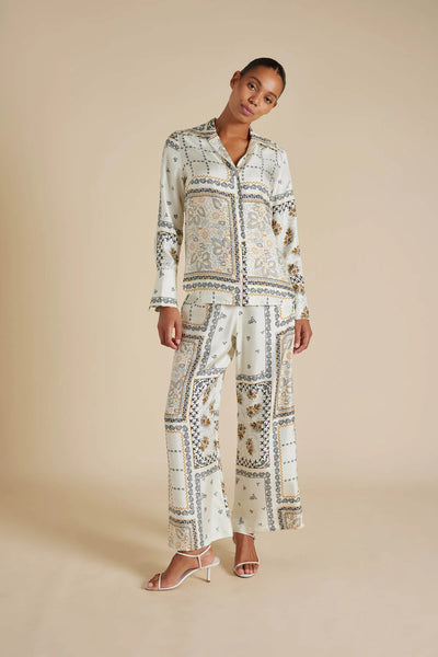 SABRINA SILK TWILL PANT IN CLASSIC