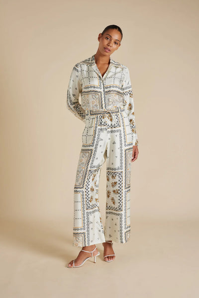 SABRINA SILK TWILL PANT IN CLASSIC