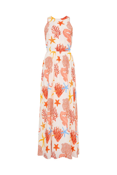 MERIDIAN DRESS- CORAL