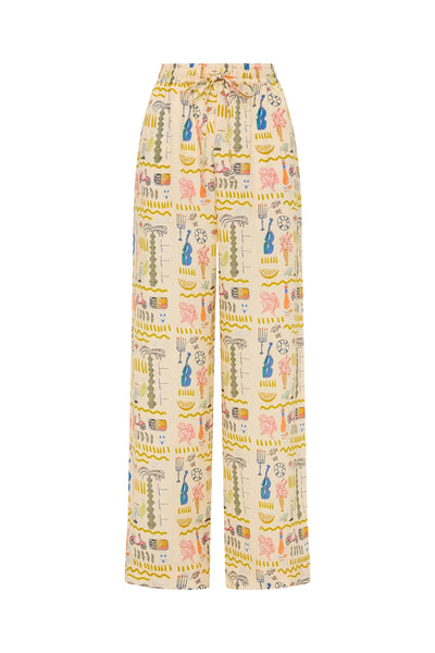 Hallie Pants / Yellow Verano Tile