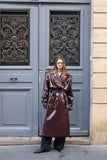 Hailey Trench in Burgundy