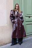 Hailey Trench in Burgundy
