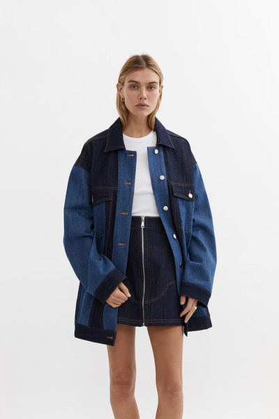 Quinn Mini Skirt in Denim