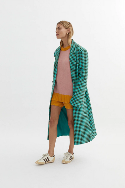 Carmen Coat in Aqua