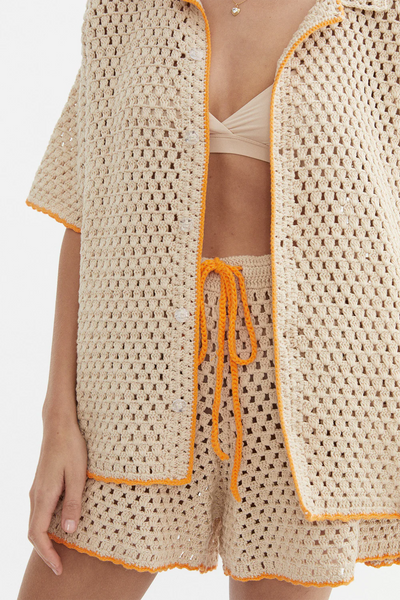 Connie Knit Shirt in Sand