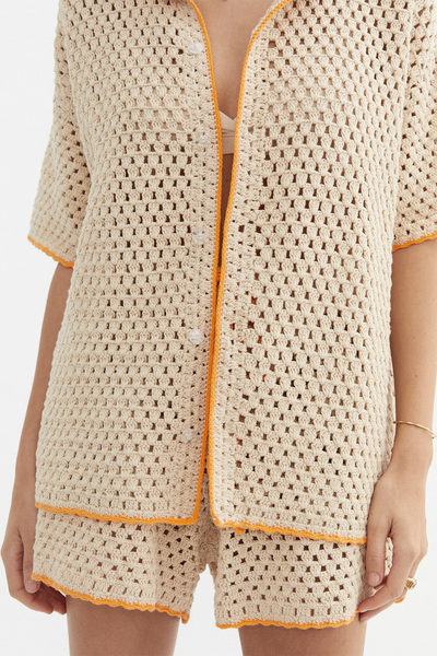 Connie Knit Shorts in Sand