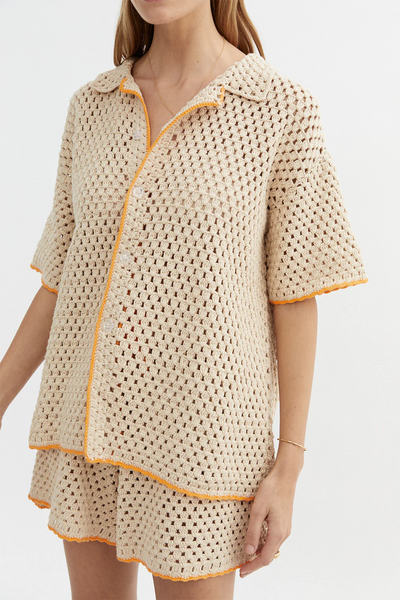 Connie Knit Shorts in Sand
