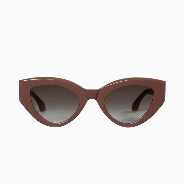 Bones- Ash Rose w. Black Metal Trim / Brown Gradient Lens