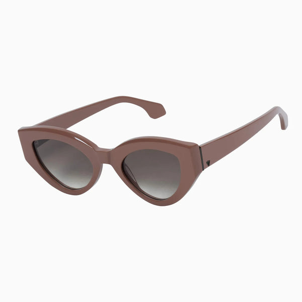 Bones- Ash Rose w. Black Metal Trim / Brown Gradient Lens