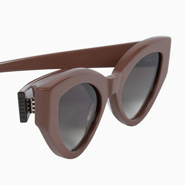 Bones- Ash Rose w. Black Metal Trim / Brown Gradient Lens