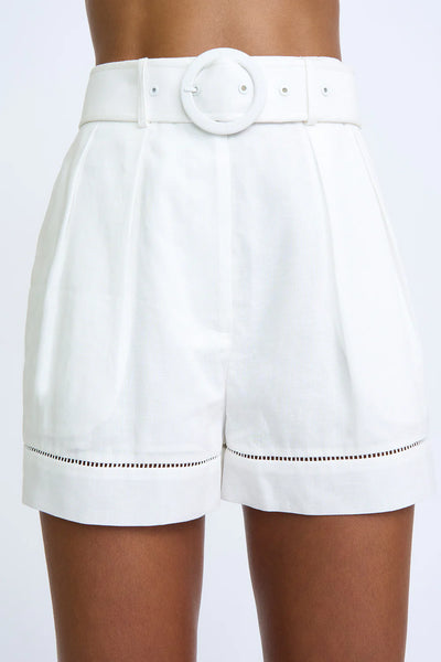 BREA BELT SHORT - IVORY