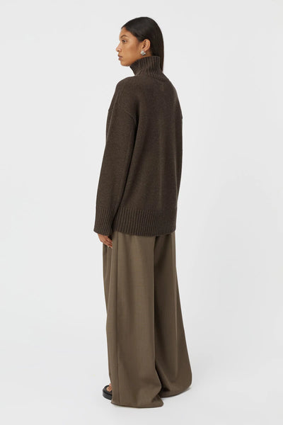 Romeo 2.0 Funnel Neck Sweater Chocolate Melange