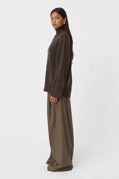 Romeo 2.0 Funnel Neck Sweater Chocolate Melange