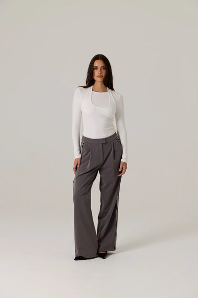 Gia Double Layer Top - White