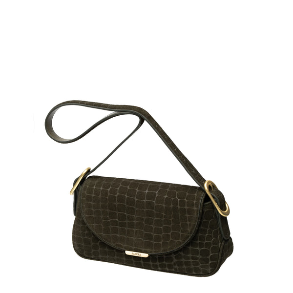 THE PAMELA BAG OLIVE CROC