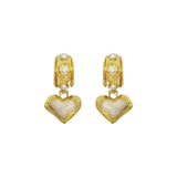 Elena Earrings | Gold Pearl