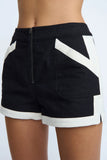 FAY HOLIDAY MINI SHORT - BLACK IVORY