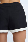 FAY HOLIDAY MINI SHORT - BLACK IVORY