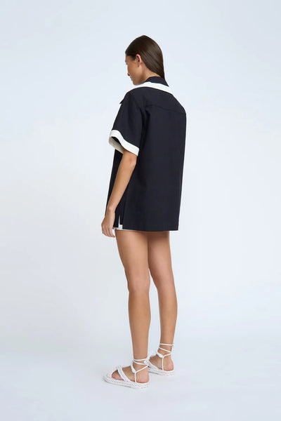FAY HOLIDAY SHIRT - BLACK IVORY