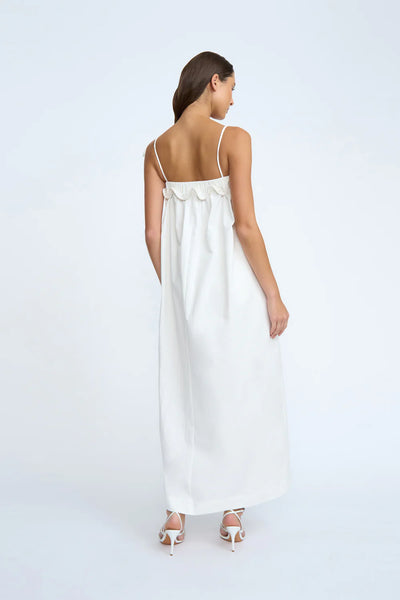 FLORA PIPE SUN DRESS - IVORY