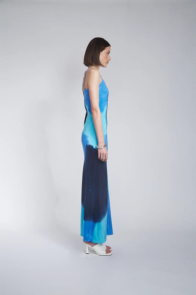 MILKA CAMI DRESS- HAND PAINTED SILK SATIN